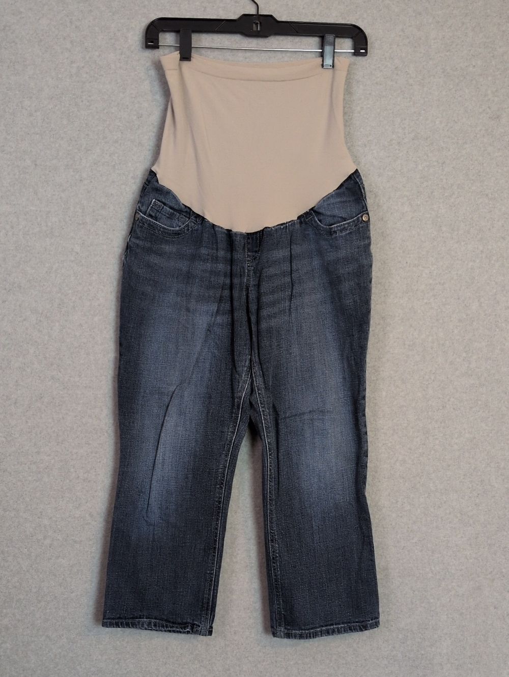 Indigo Blue Maternity Denim Jean Capris XL